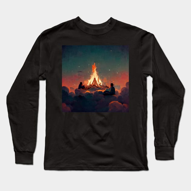 Campfire in Heaven - best selling Long Sleeve T-Shirt by bayamba